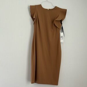 Tan Calvin Klein business casual dress